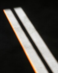 Poster - Minimalist Shadow Play High-Contrast Architectural Light Abstraction Revealing Spatial Dynamics and Contemporary Design Aesthetics in Monochrome