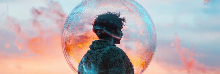 Fototapete - Neurodivergent Consciousness Immersive AR Visualization of Cognitive Expansion, Quantum Mindfulness for Next-Gen Wellness Pioneers