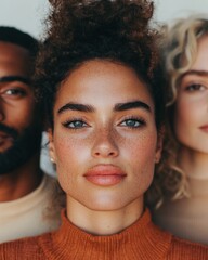 Poster - Inclusive Diversity Portrait Authentic Gen Z Workplace Representation - Empowering Multicultural Professional Storytelling in Modern Collaborative Environments