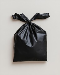 Poster - Minimalist Waste Management Solutions National Laundry Day Sleek Black Garbage Bag Styling for Modern Home Organization and Eco-Conscious Living