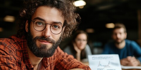 Poster - Hybrid Workplace Insights Millennial Professional in Collaborative Learning Environment - Dynamic Corporate Upskilling and Inclusive Team Engagement Narrative