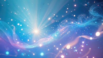Poster - Blurred light refraction with bokeh or organic flare overlay effect