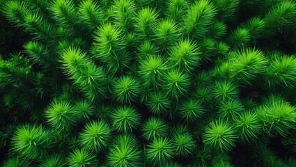 Aufkleber - Radiant green sharp branches of a tree