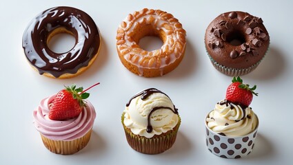 Poster - Variety of sweet treats displayed against a white backdrop