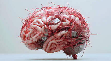 Poster - A brain made of wires and chips