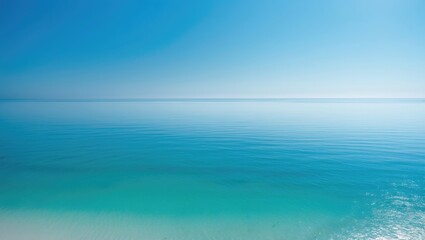 Poster - Landscape stunning summer vertical horizon perspective tropical shore open sea beach cloud clear and blue sky backdrop tranquil nature ocean wave water nobody travel during sunny daytime