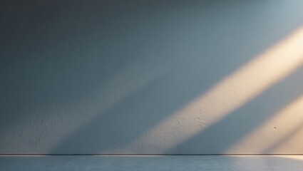 Poster - The exterior wall of a house illuminated by incoming light.