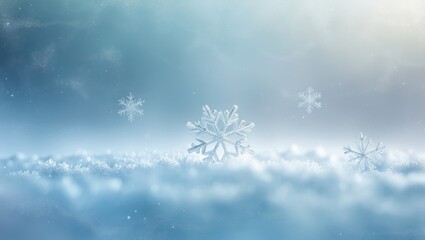Poster - Blurred blue snow abstract background