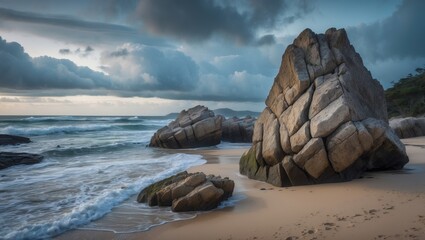 Wall Mural - breathtaking seashore and rocky shoreline