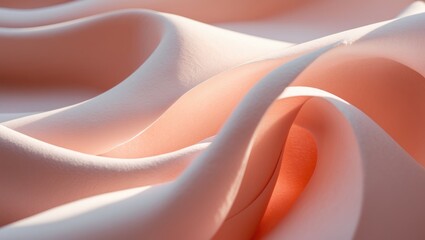 Poster - Soft pink and peach paper backdrop with a gentle, minimalist texture and a delicate satin finish. Sophisticated and refined, showcasing a fresh, pastel aesthetic with a calming and romantic vibe.