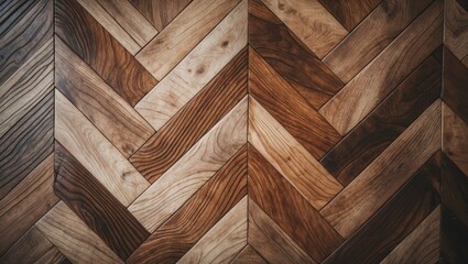 Poster - Wood texture for backdrop. Seamless herringbone pattern wooden flooring.