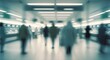 © AbstractAI - Abstract medical-themed background. Blurred counter in a pharmacy with people.