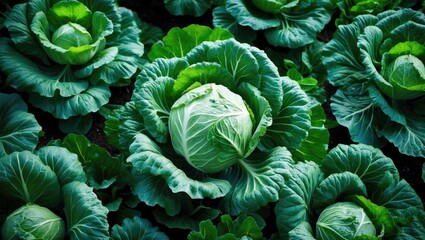 Poster - Cabbage in the Vegetable Garden