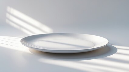 Poster - isolated ceramic plate against a white surface