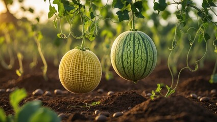 Poster - Organic farming of cantaloupe melon
