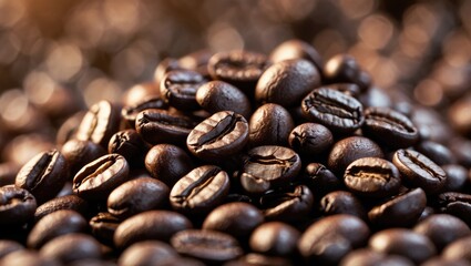 Poster - Detailed look at caffeine-free decaf coffee beans