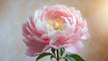Poster - Vibrant peony showcased against a radiant background