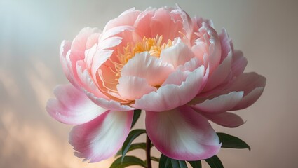 Poster - Vibrant peony showcased against a glowing background