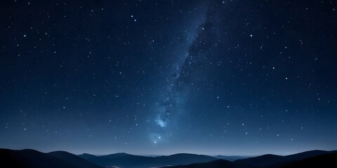 Aufkleber - Dark Blue Starfield Background, Space Texture With White Stars. Deep Sky Background, Star Clusters, A Beautiful Night Concept, Heavenly Feeling. Cosmic Backdrop, Universe And Starlight.