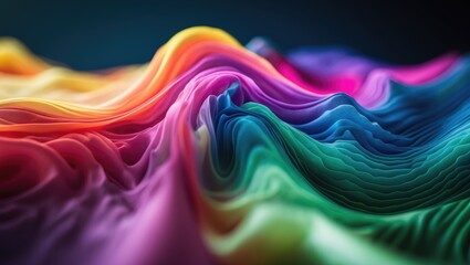 Fototapete - Vibrant fluid gradient background, abstract key visual for business presentation slides.
