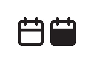 Poster - Calendar icons in outline and solid design Vector