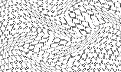 Fototapete - abstract black small polygon wave pattern background, banner, poster.