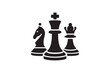 © Sohagi - Symbol of simple chess icon silhouette in a simple, minimalist vector on a white background