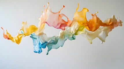 Poster - Yellow-orange paint splash frozen in mid-air