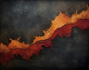Aufkleber - Distressed Texture Backdrop, A Canvas Of Muted Dark Shades With Subtle Reds And Oranges. The Surface, Aged And Weathered, Offers A Versatile Background For Creative Projects. Soft And Atmospheric.