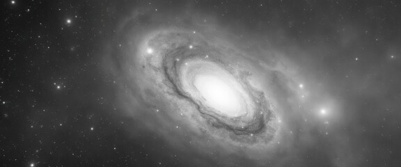 Poster - Ethereal Spiral Galaxy Unveiled in Deep Space, Showcasing Cosmic Dust and Stellar Radiance