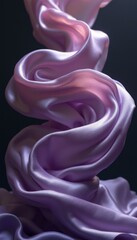 Fototapete - Flowing Lavender Silk Fabric with Ethereal Light and Soft Texture for Fashion and Abstract Design