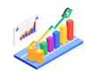© Irina - Investment Growth Visualization with Colorful Graphs and Coins