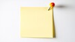 © Abdul - Blank sticky note held at the corner by a thumbtack isolated on a white background for professional presentations