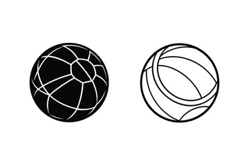 Poster - Abstract Geometric Sphere Design Black And White Isolated On White Background