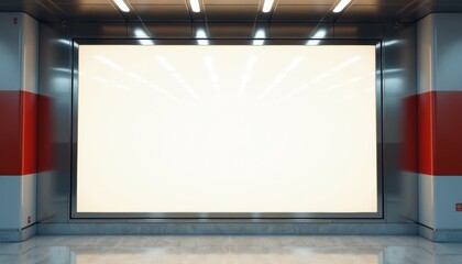 Poster - Modern blank advertisement space in a clean urban environment  