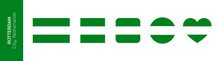 Flag of Rotterdam city, Netherlands