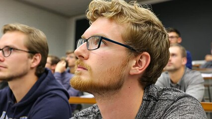 Poster - University Students Attentively Listen During a Lecture in Classroom Generative AI