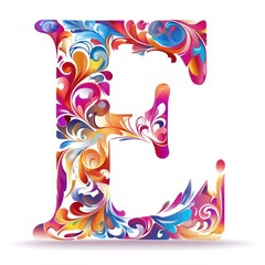 Poster - Colorful Floral Letter 