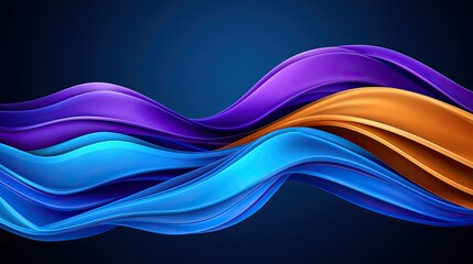 Aufkleber - Dynamic abstract waves digital space graphic design modern environment aerial view fluid motion