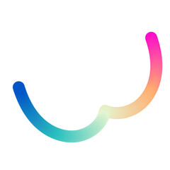Wall Mural - abstract wavy gradient lines with fluid ribbon shapes, colorful 3d pattern, geometric and organic de