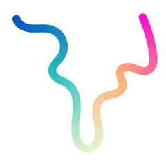 Wall Mural - abstract wavy gradient lines with fluid ribbon shapes, colorful 3d pattern, geometric and organic de