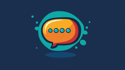 Poster - Chat bubble vector illustration for social media communication and messaging apps design concept icon graphic