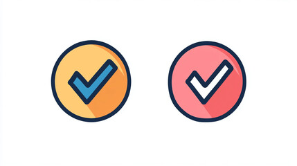 Poster - Check mark icon vector illustration design element for ui ux design and web design and mobile app design project
