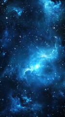 cosmic dreamscape: a breathtaking celestial panorama reveals a swirling nebula of luminous blue, stu