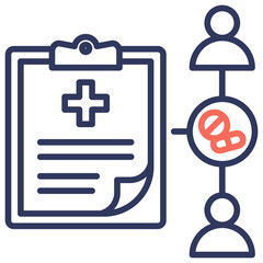 Poster - Clinical Trials Dual Tone Icon