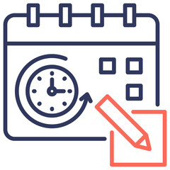 Poster - Reschedule Dual Tone Icon