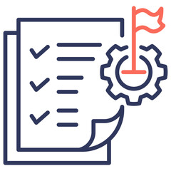Poster - Goal Setting Dual Tone Icon