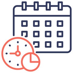 Poster - Time Allocation Dual Tone Icon
