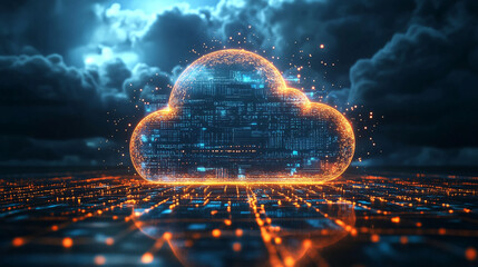 Poster - Cloud computing technology data storage network solutions it infrastructure and services platform ai integration