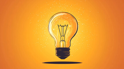 Poster - Light bulb illustration bright idea concept innovation creativity inspiration energy solution design vector art